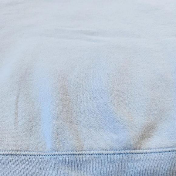 LIKE NEW Abercrombie & Fitch Light Blue Hoodie With Brown Patch Writing Size L - Picture 13 of 13